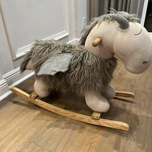 Restoration Hardware Wooly Plush Dragon Rocker